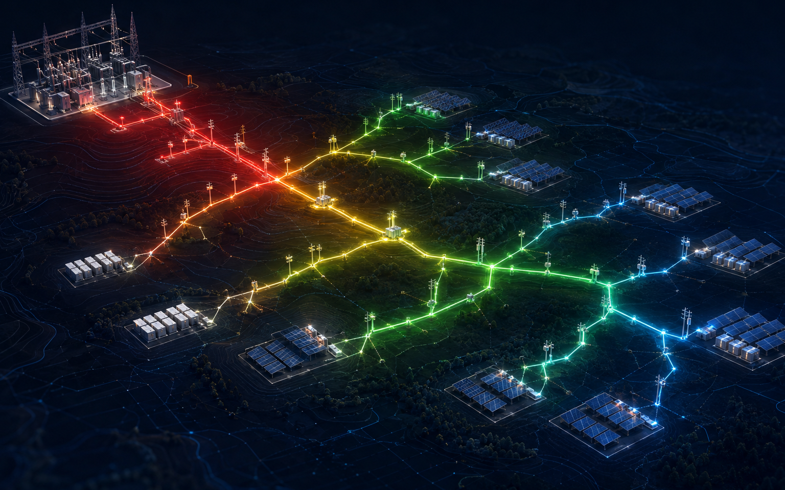 Conceptual view of renewable integration into a distribution grid